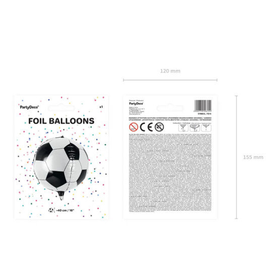 Balon Heliu - Minge Fotbal 40 cm - Party Deco